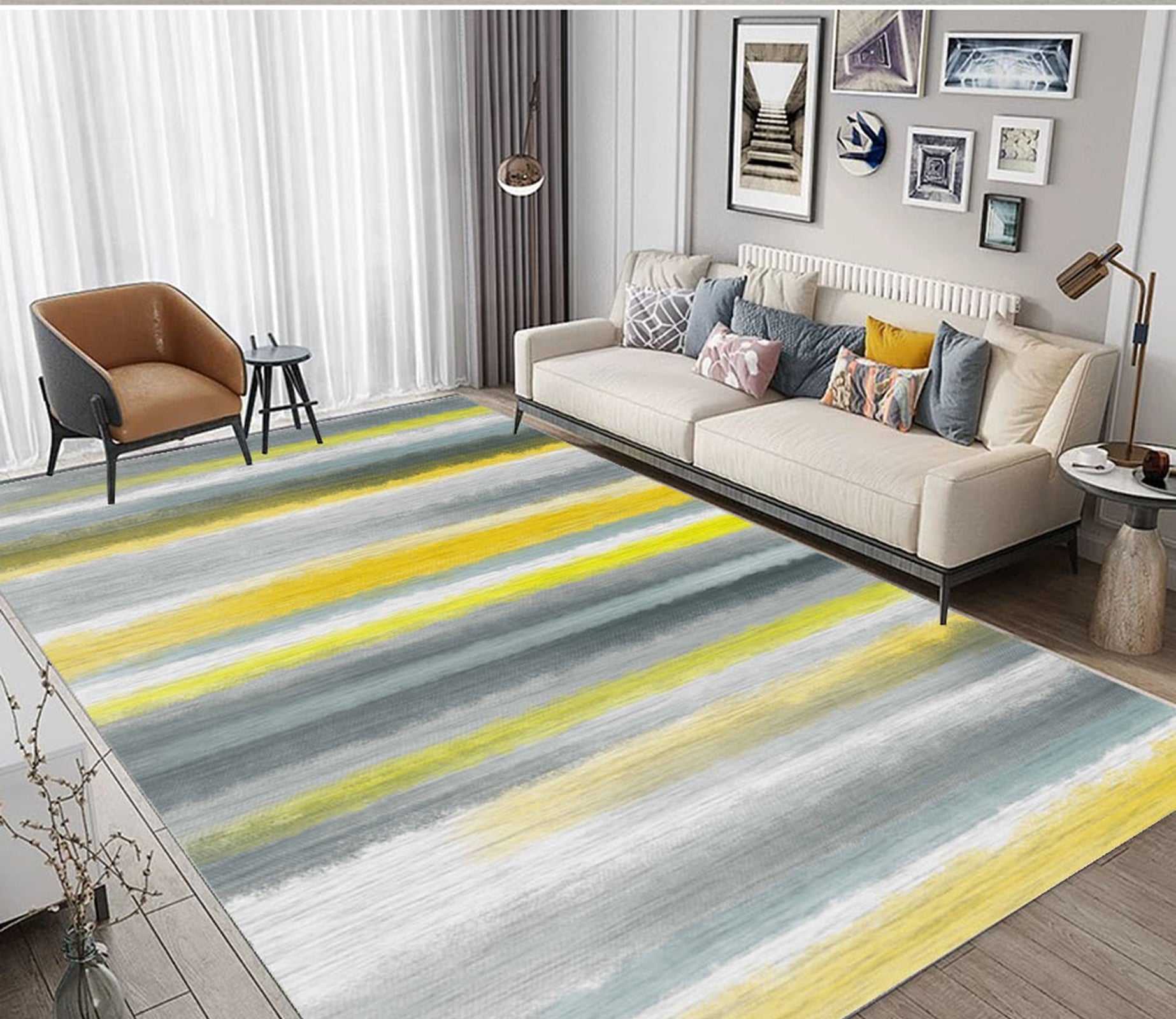 3D Colored Lines WG488 Non Slip Rug Mat Mat AJ Creativity Home 