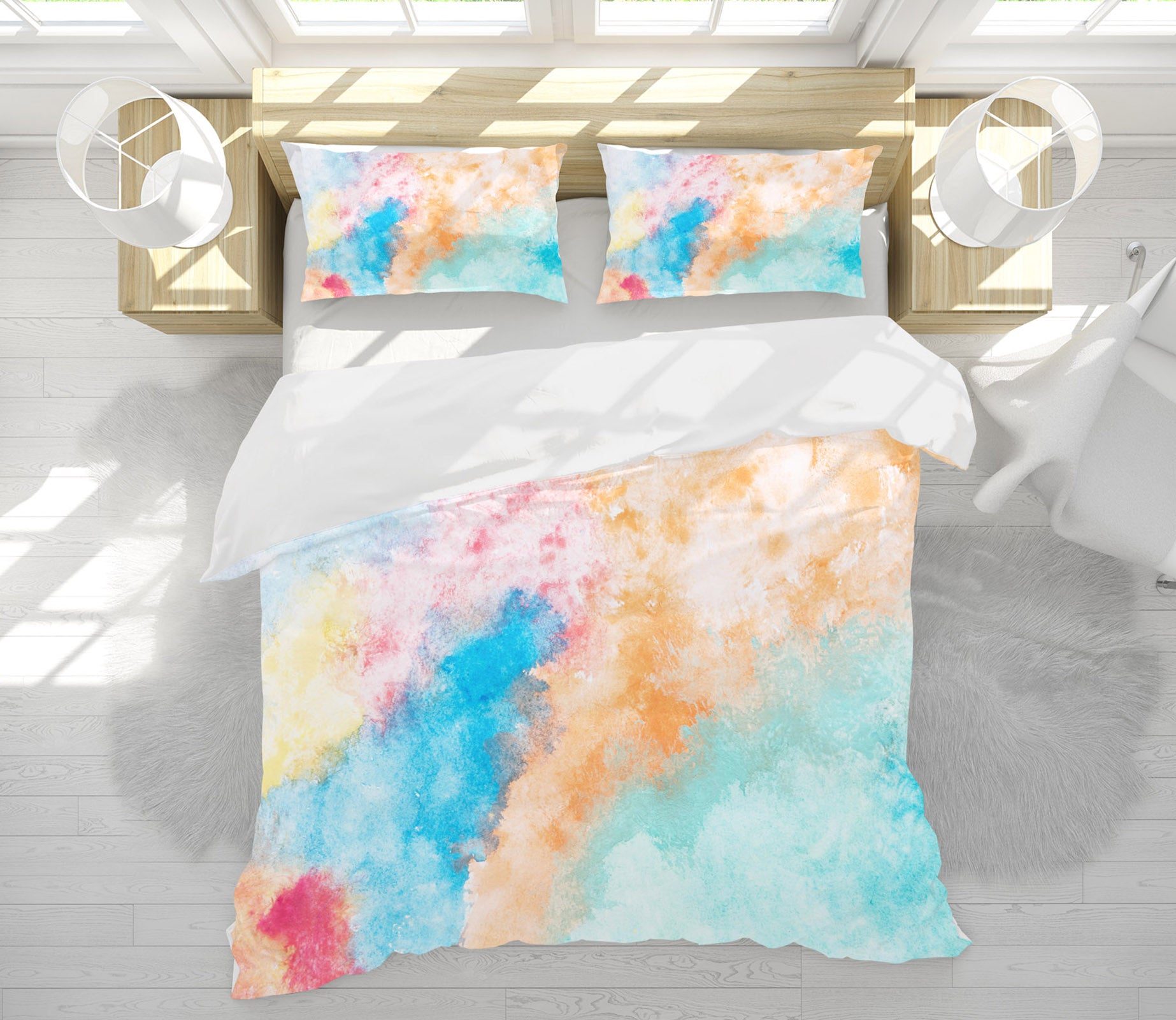 3D Color Pattern 60189 Bed Pillowcases Quilt