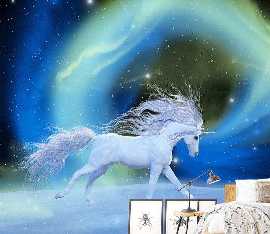 3D Green Light Unicorn 1609 Wall Murals Wallpaper AJ Wallpaper 2 