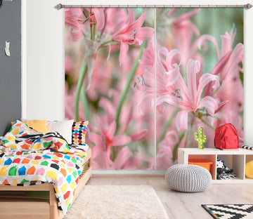 3D Bright Red Flower 6512 Assaf Frank Curtain Curtains Drapes