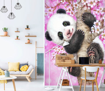 3D Peach Tree Panda 5555 Kayomi Harai Wall Mural Wall Murals