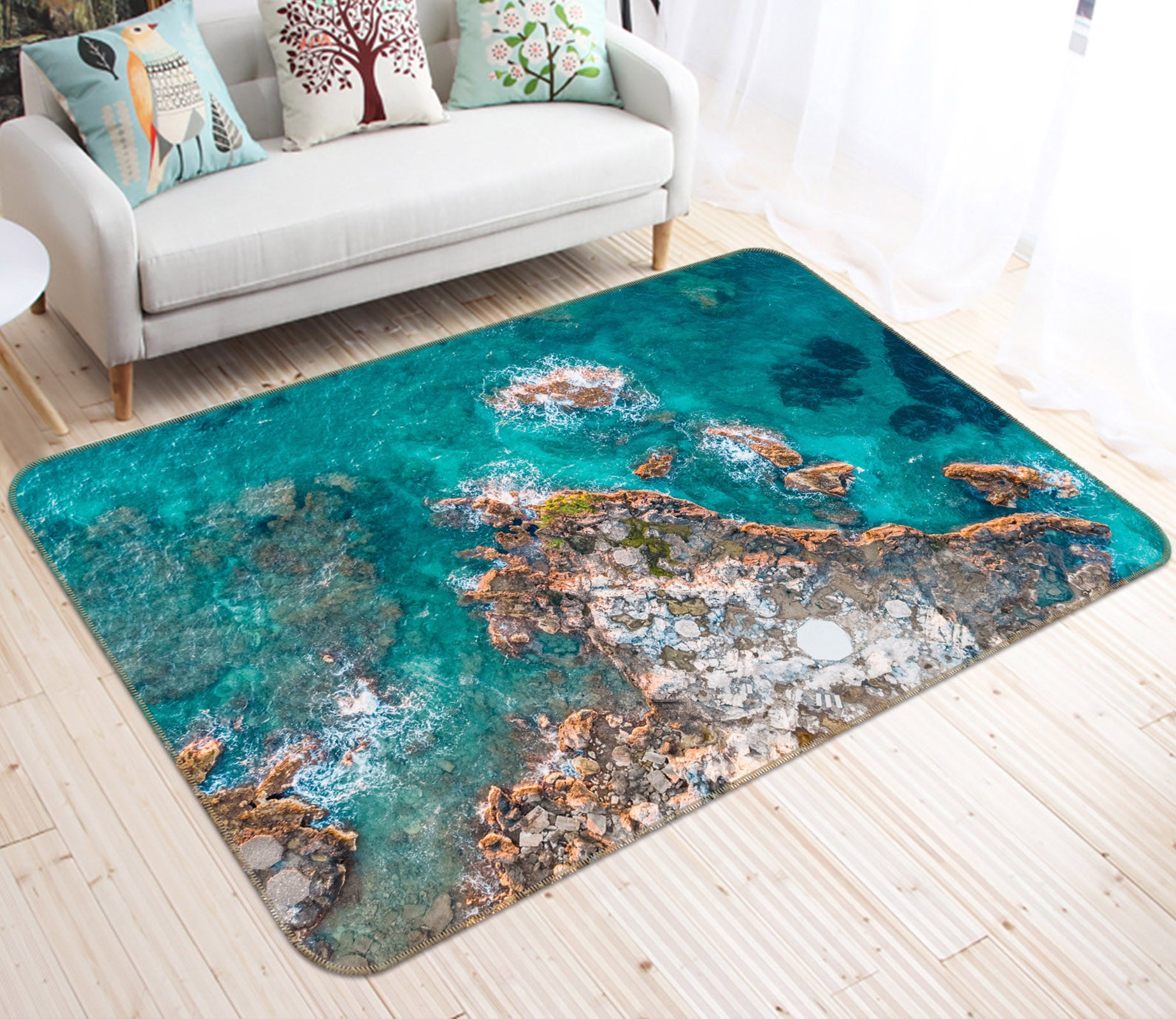 3D Sea Stone 29183 Non Slip Rug Mat