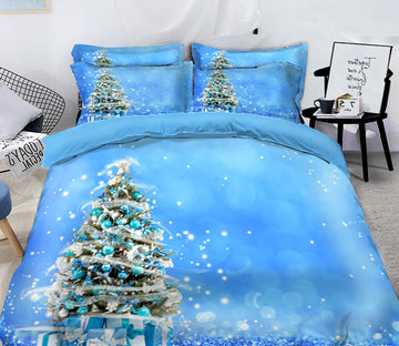 3D Christmas Tree Snow 45097 Christmas Quilt Duvet Cover Xmas Bed Pillowcases