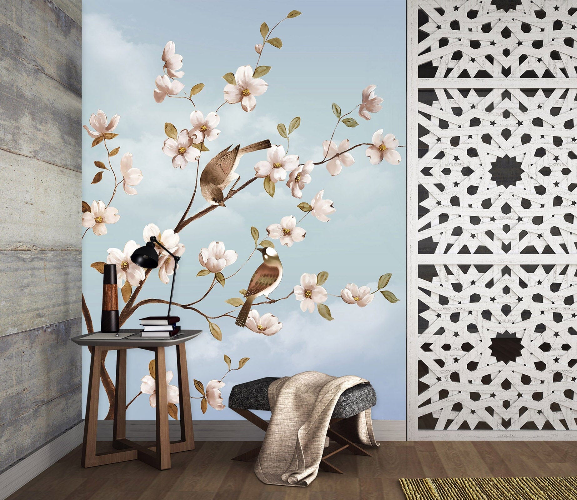 3D White Pear Blossom 1811 Wall Murals Wallpaper AJ Wallpaper 2 