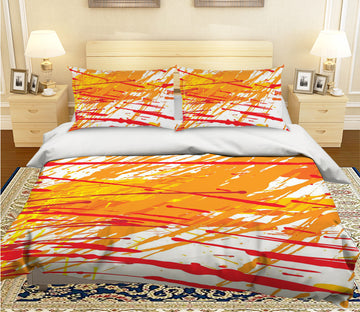 3D Red Abstract 090 Bed Pillowcases Quilt