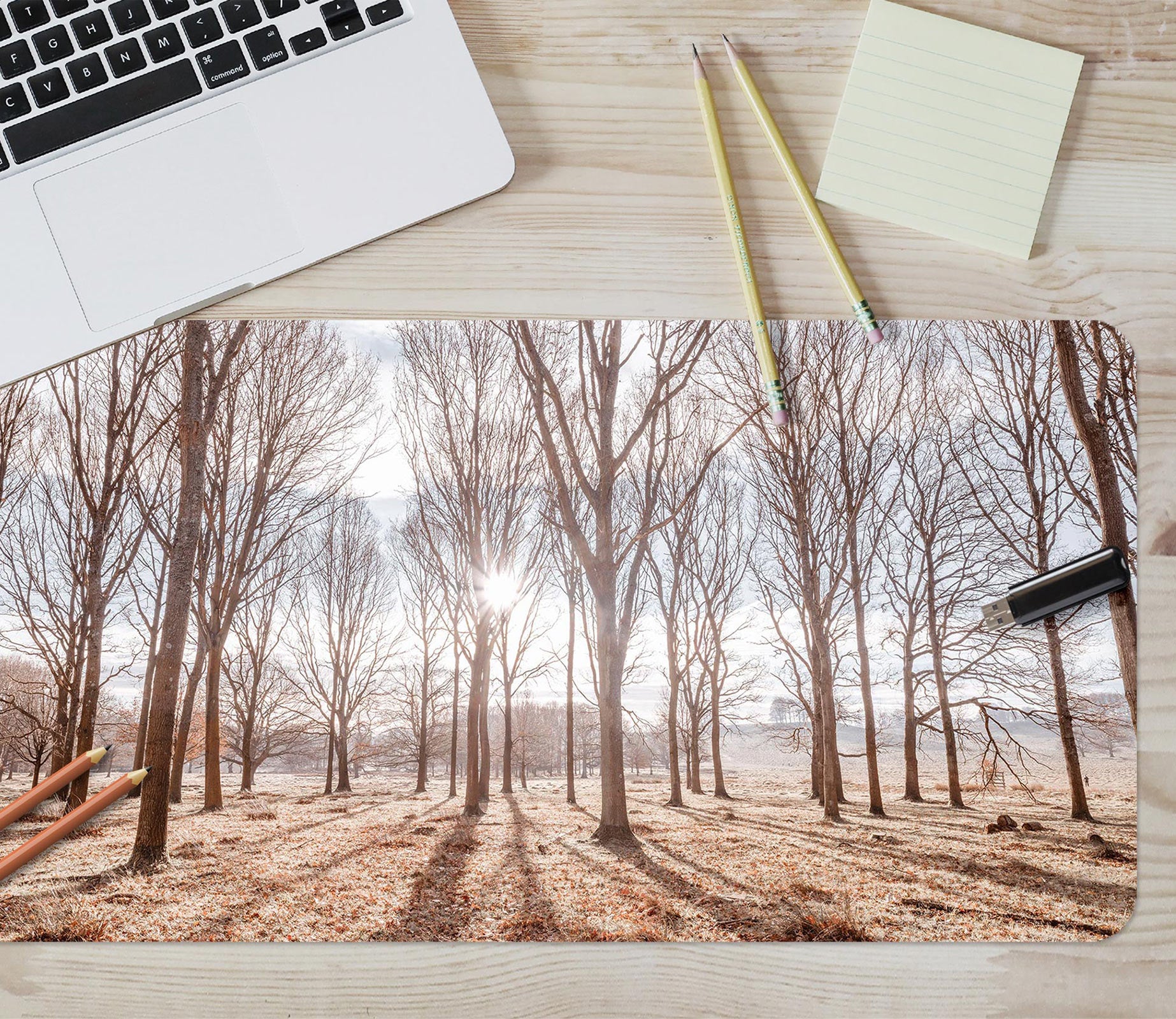 3D Dead Tree Forest 12463 Assaf Frank Desk Mat