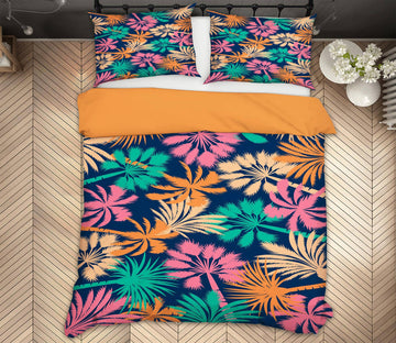 3D Colored Leaves 59198 Bed Pillowcases Quilt