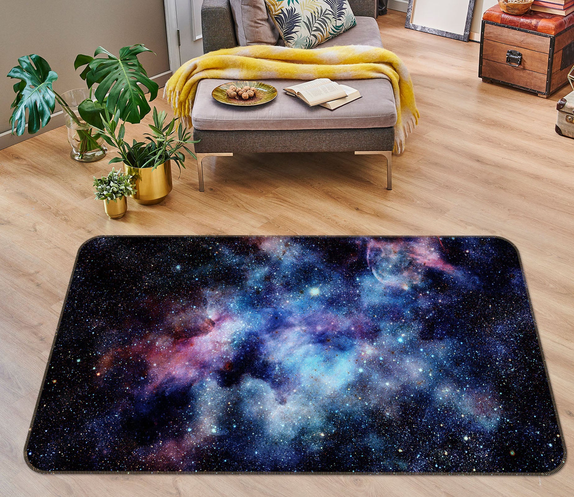 3D Starry Sky 36073 Non Slip Rug Mat
