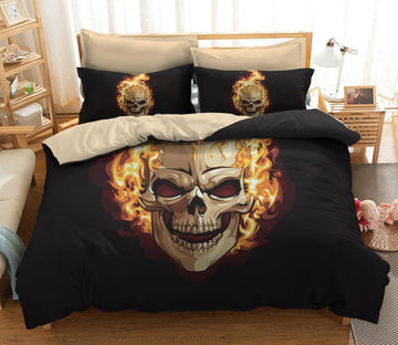 3D Fire Of Death 6033 Bed Pillowcases Quilt