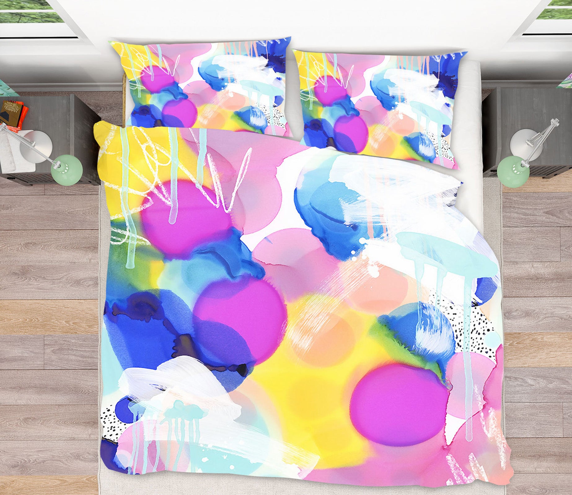 3D Color Circle 12129 Bed Pillowcases Quilt