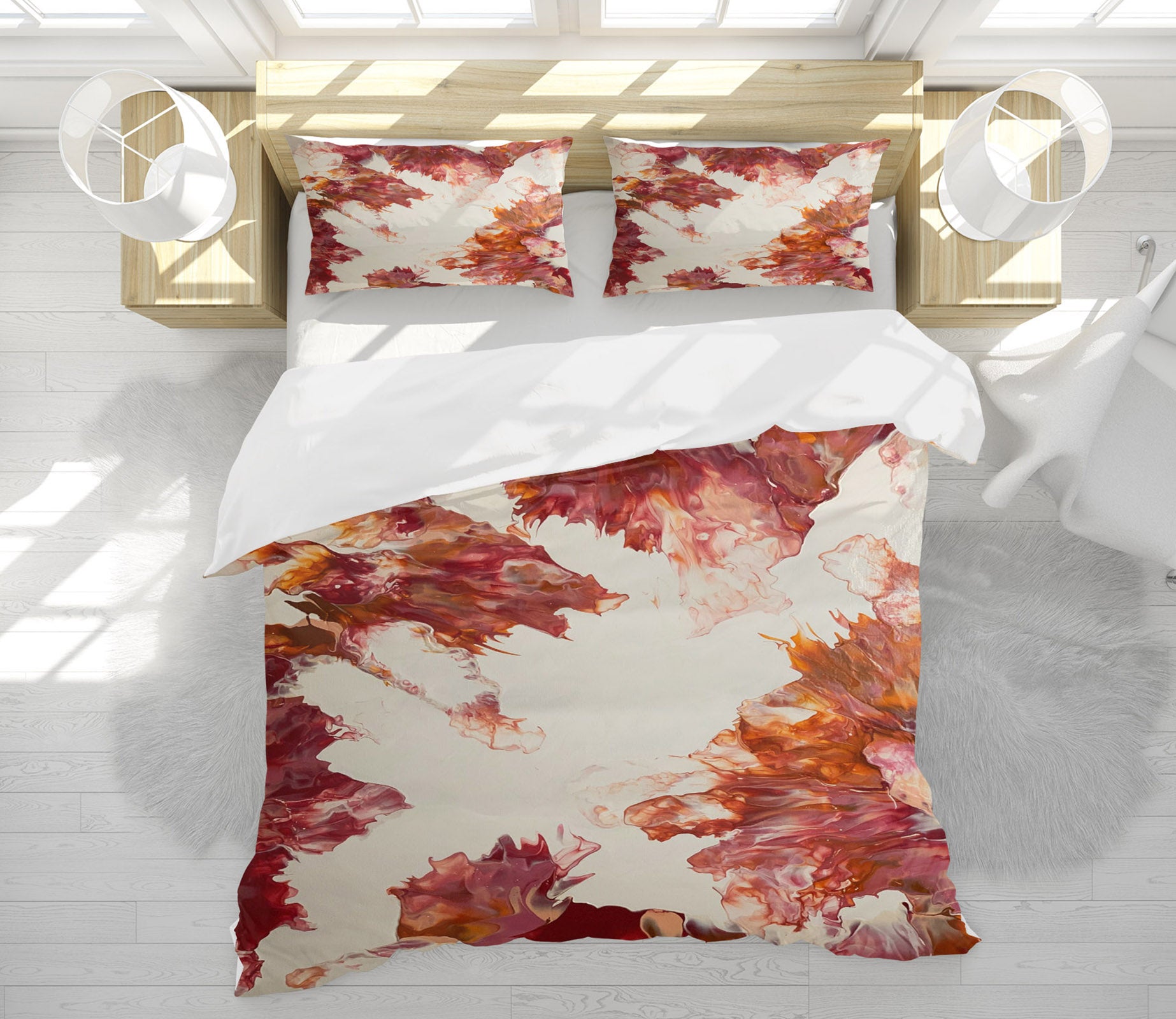 3D Red Light Brown Pattern 40050 Valerie Latrice Bedding Bed Pillowcases Quilt