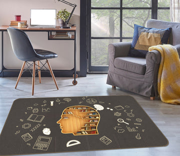 3D Bookshelf 77043 Non Slip Rug Mat