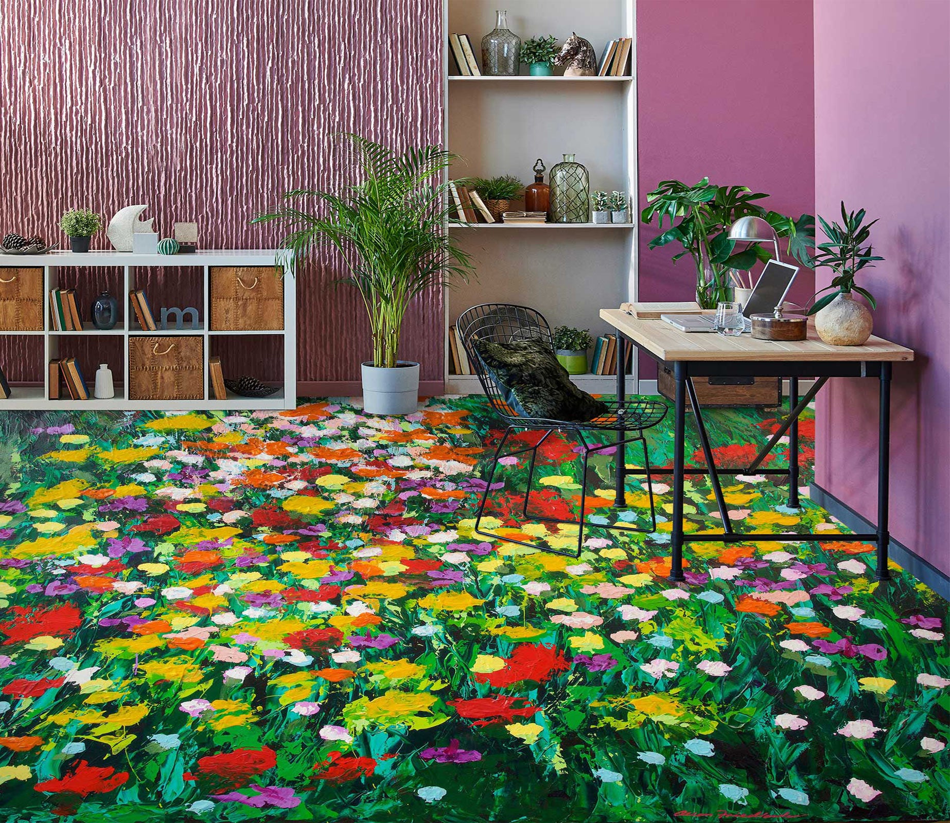 3D Meadow Flowers Pattern 9506 Allan P. Friedlander Floor Mural