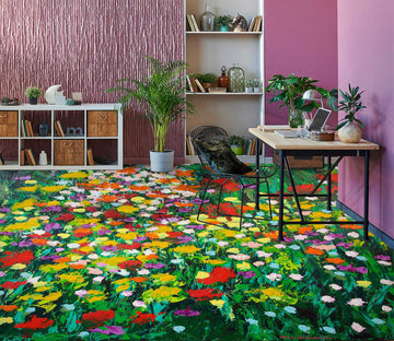 3D Meadow Flowers Pattern 9506 Allan P. Friedlander Floor Mural