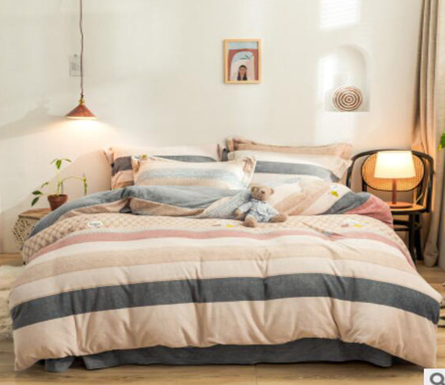 3D Light Brown Bars 20116 Bed Pillowcases Quilt