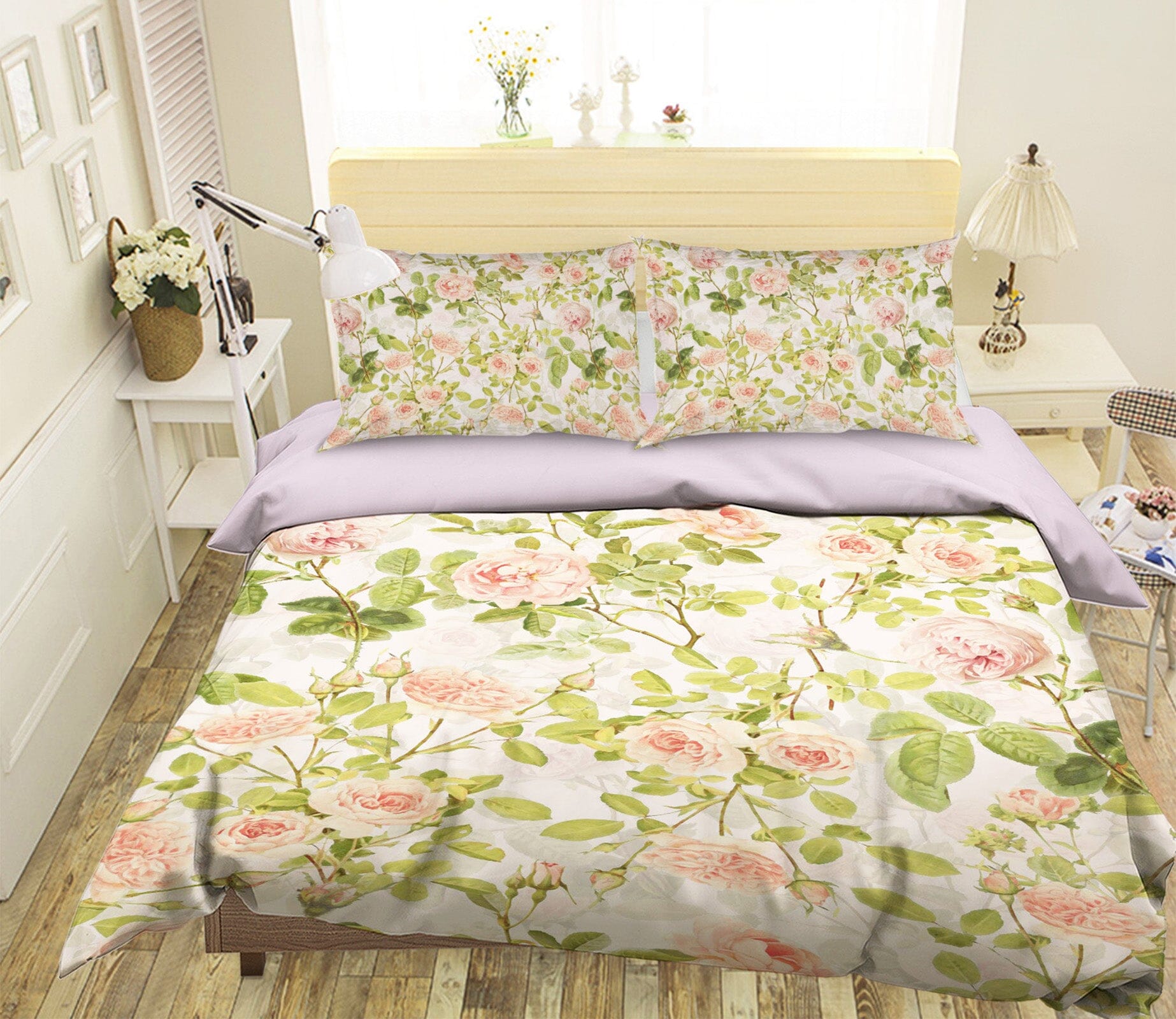 3D Peony Leaves 132 Uta Naumann Bedding Bed Pillowcases Quilt Quiet Covers AJ Creativity Home 