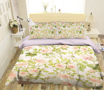 3D Peony Leaves 132 Uta Naumann Bedding Bed Pillowcases Quilt Quiet Covers AJ Creativity Home 