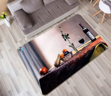 3D Red Wine Fruit 11146 Matthew Holden Bates Rug Non Slip Rug Mat