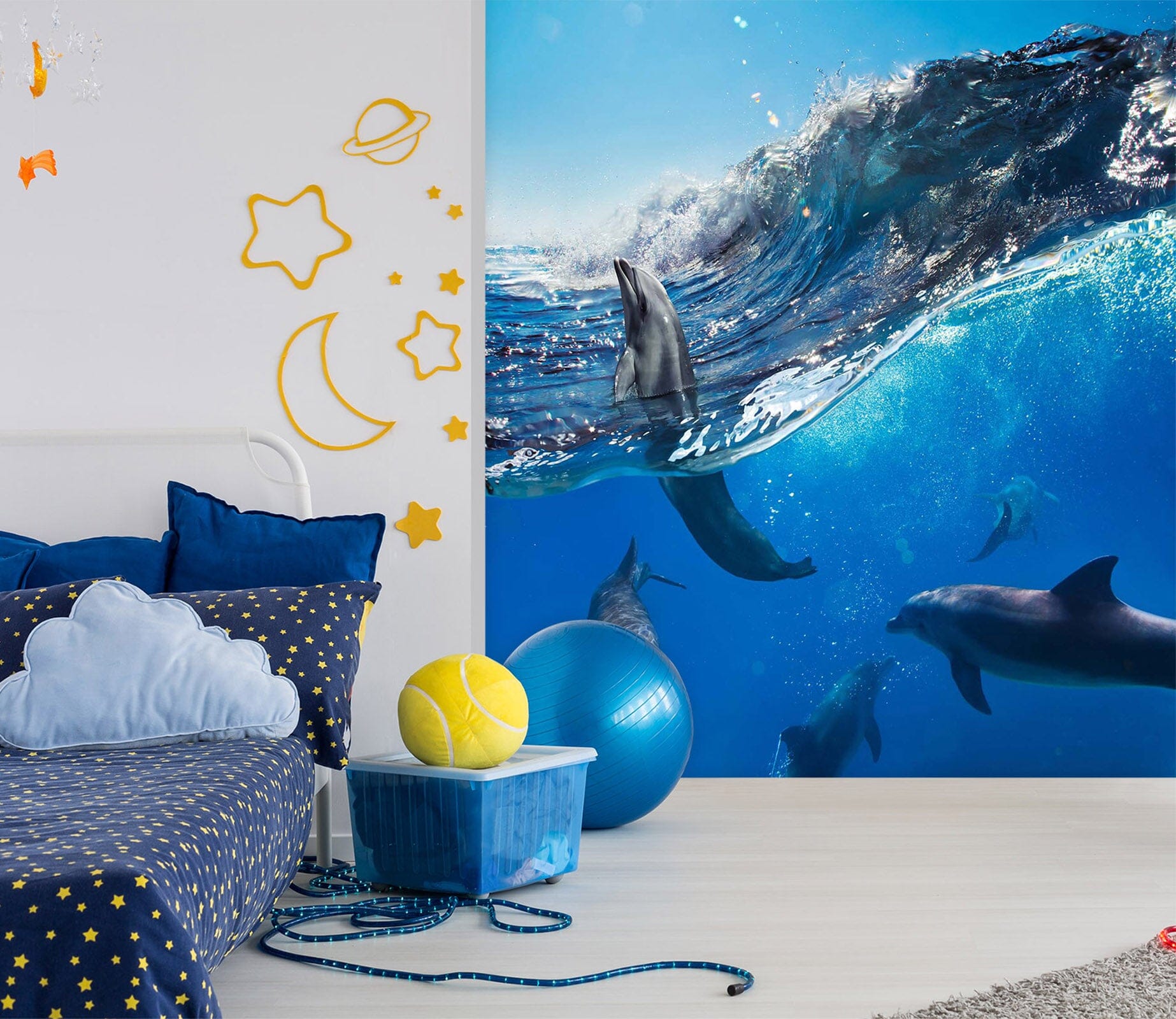 3D Deep Sea Dolphin 2004 Wall Murals Wallpaper AJ Wallpaper 2 