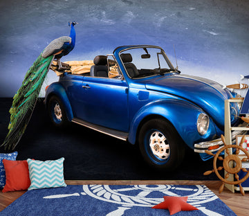 3D Traffic Peacock 196 Vehicle Wall Murals