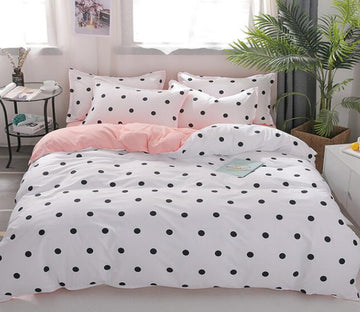 3D Little Black Wave Point 12085 Bed Pillowcases Quilt