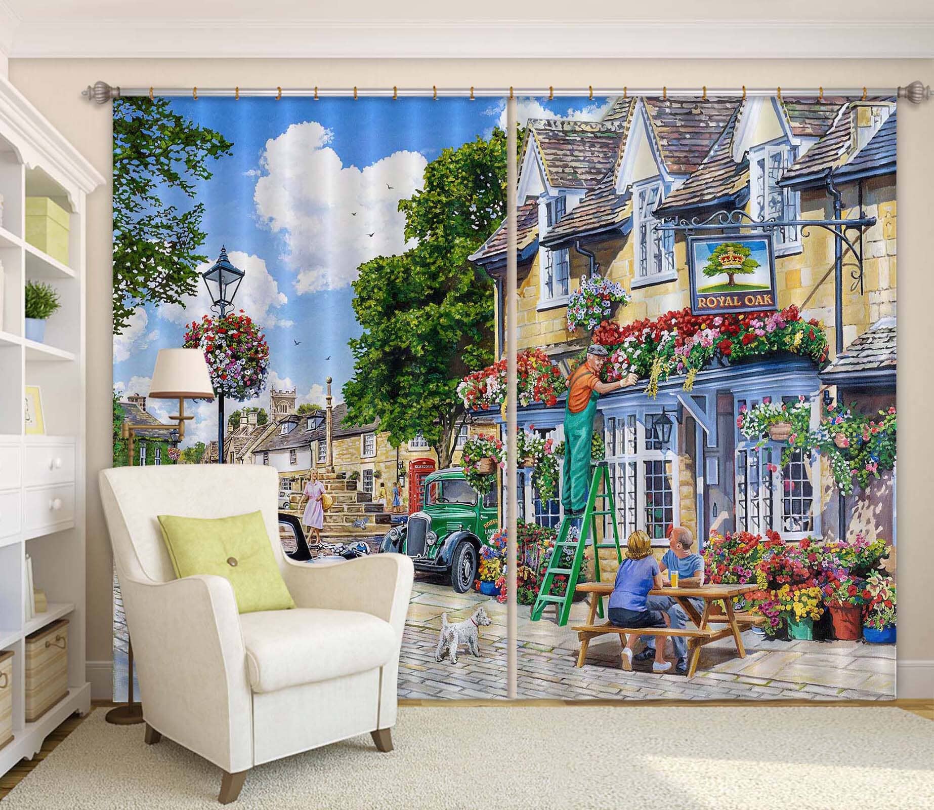 3D The Royal Oak 107 Trevor Mitchell Curtain Curtains Drapes Curtains AJ Creativity Home 