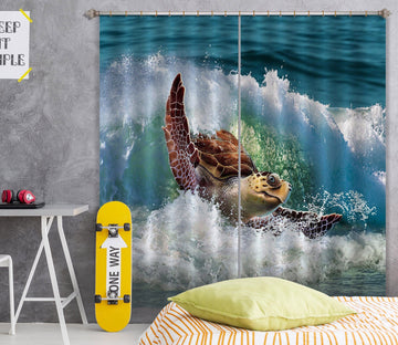 3D Sea Turtle 074 Jerry LoFaro Curtain Curtains Drapes Curtains AJ Creativity Home 