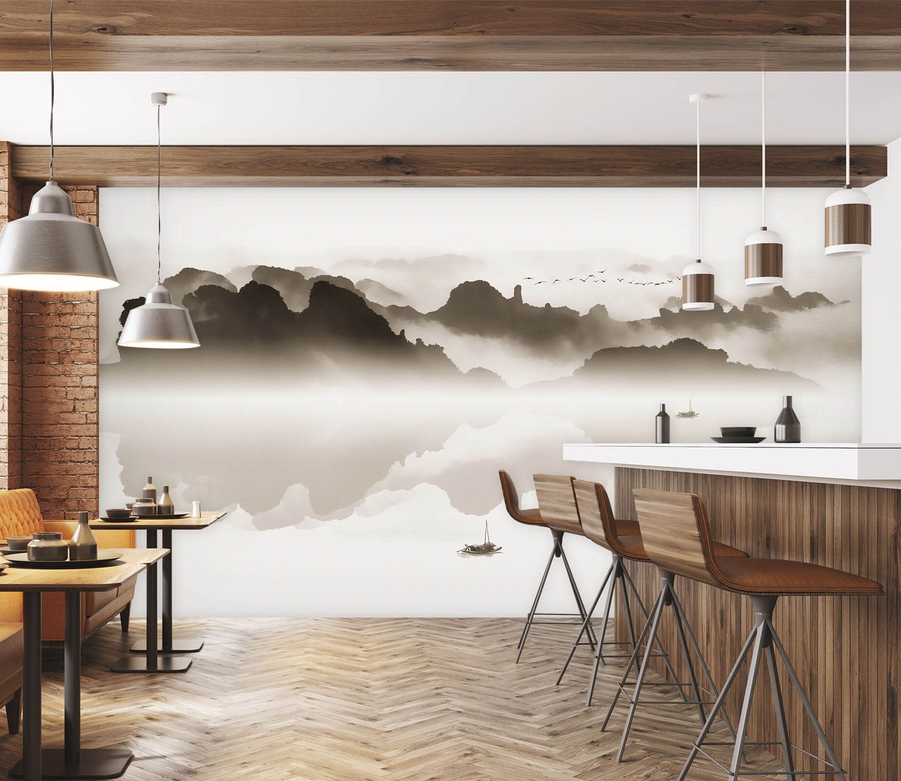 3D Mountain River 1434 Wall Murals Wallpaper AJ Wallpaper 2 