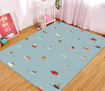 3D Steamship Pattern 64046 Non Slip Rug Mat