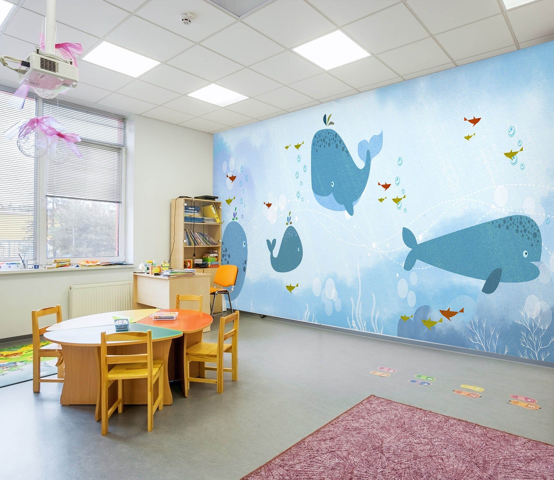 3D Cute Dolphin 008 Wall Murals Wallpaper AJ Wallpaper 2 