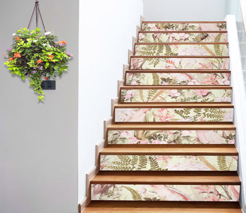 3D Pink Flower Pattern 103211 Uta Naumann Stair Risers
