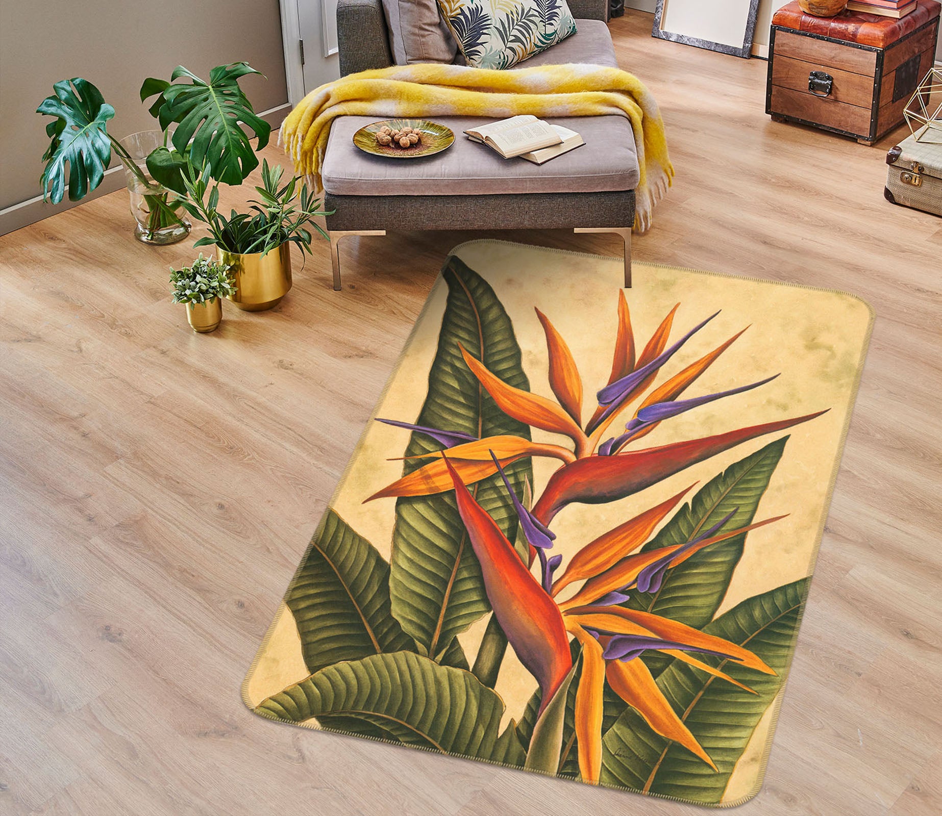 3D Flowers 32185 Non Slip Rug Mat