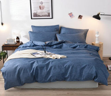 3D Navy Blue 12021 Bed Pillowcases Quilt