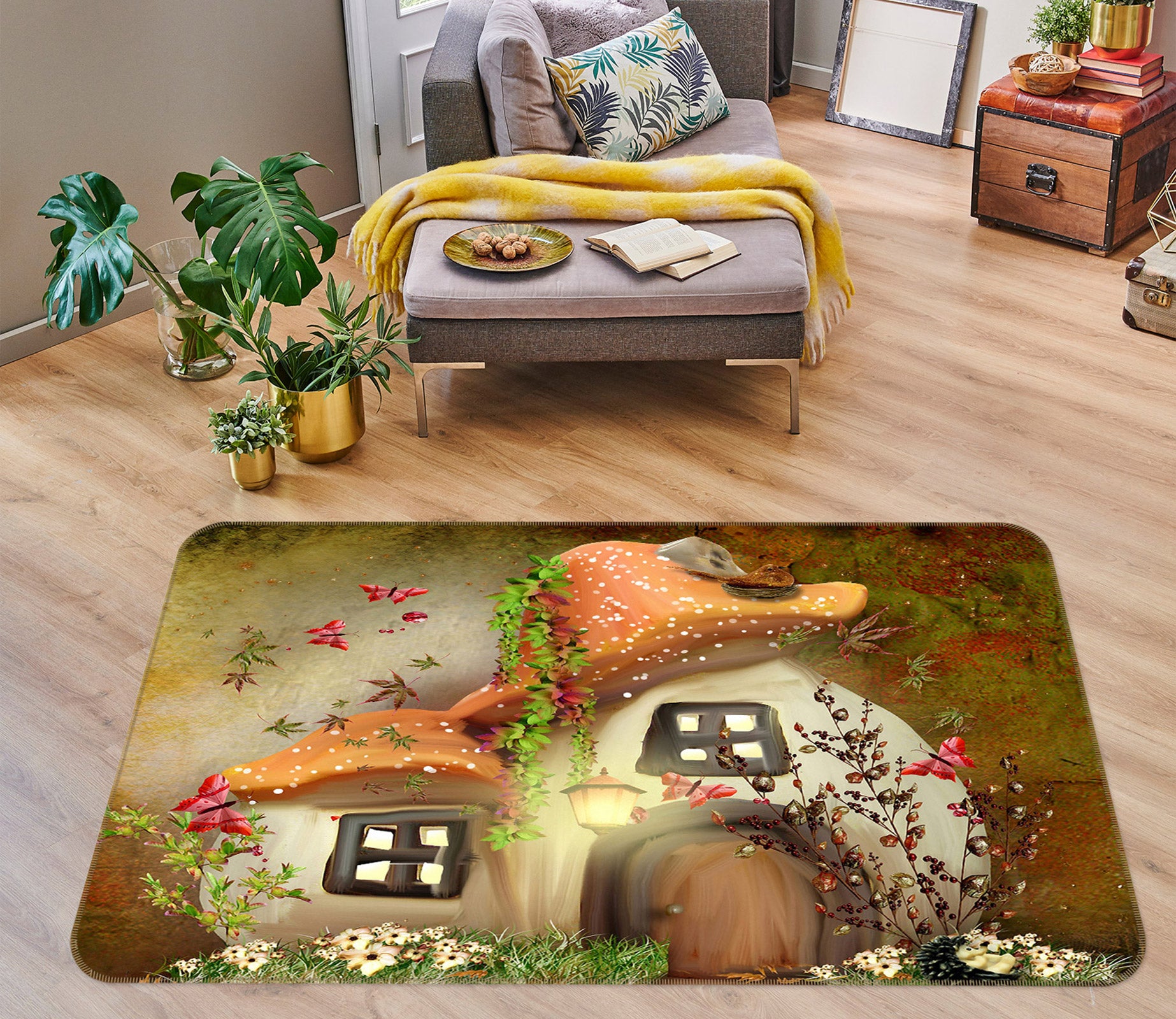 3D Cabin 75153 Non Slip Rug Mat