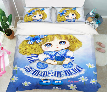 3D Cute Little Girl 5825 Kayomi Harai Bedding Bed Pillowcases Quilt Cover Duvet Cover