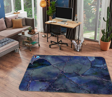 3D Dark Purple Block 83033 Andrea haase Rug Non Slip Rug Mat