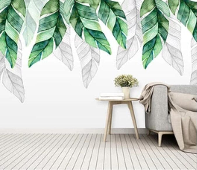 3D Green Leaf 1762 Wall Murals Wallpaper AJ Wallpaper 2 