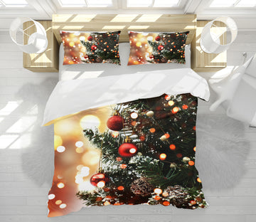 3D Tree Red Ball 61017 Bed Pillowcases Quilt