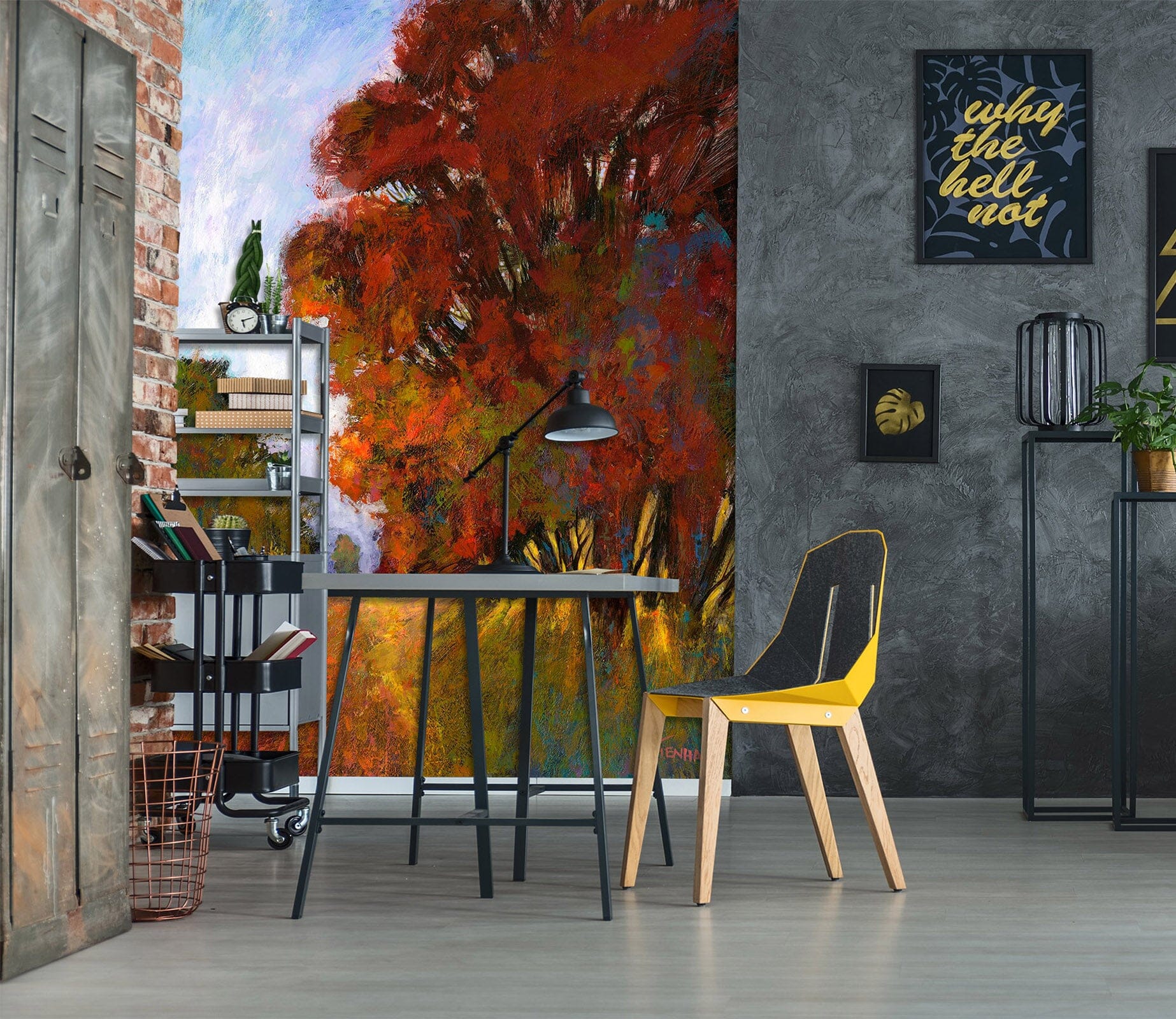 3D Oil Painting Autumn Tree 1549 Michael Tienhaara Wall Mural Wall Murals Wallpaper AJ Wallpaper 2 
