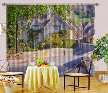 3D Green Tree House 6383 Assaf Frank Curtain Curtains Drapes