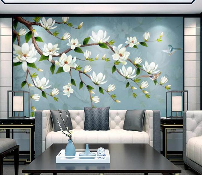 3D Flowering Branches 298 Wall Murals Wallpaper AJ Wallpaper 2 