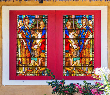 3D Religious Leader 173 Window Film Print Sticker Cling Stained Glass UV Block