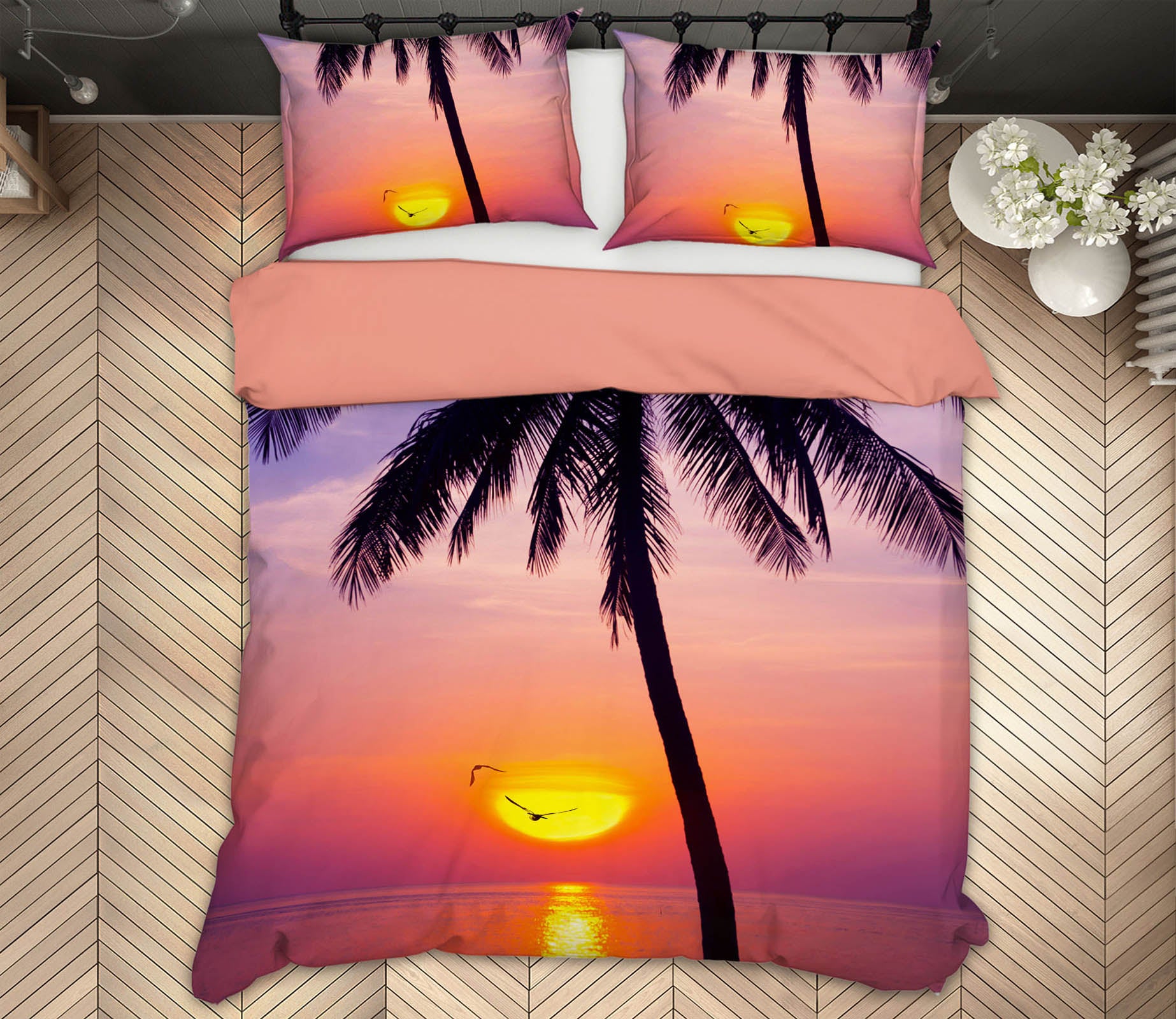 3D Sunset On The Beach 144 Marco Carmassi Bedding Bed Pillowcases Quilt