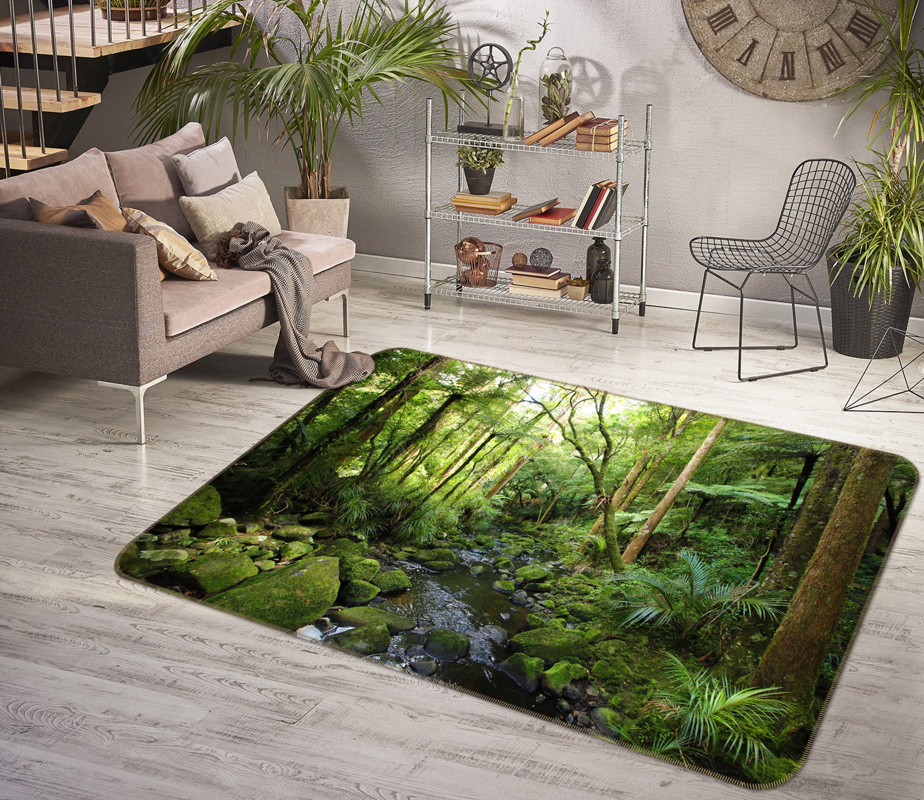 3D Jungle 36074 Non Slip Rug Mat