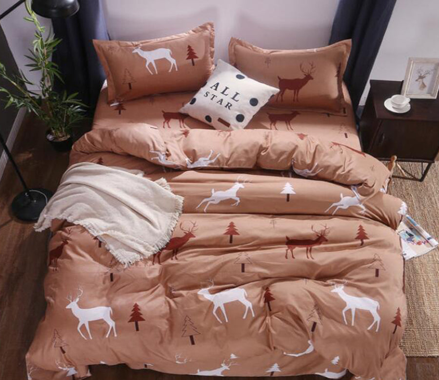 3D Brown Deer 12192 Bed Pillowcases Quilt