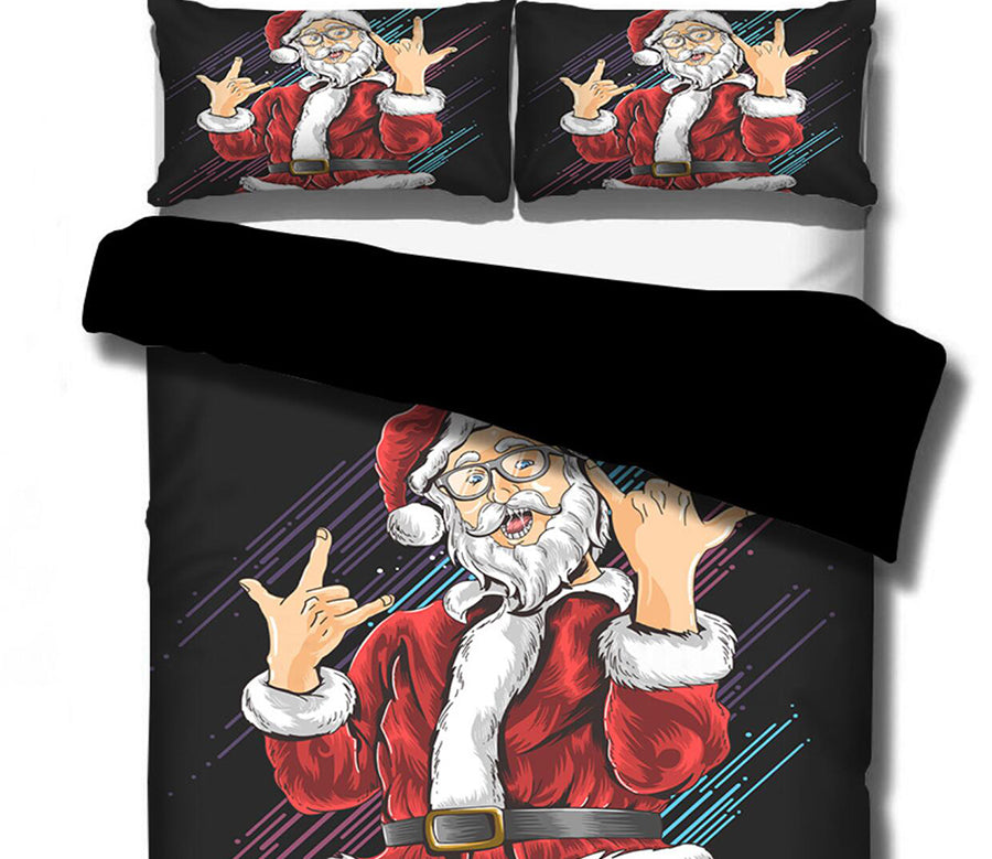 3D Santa Claus 46043 Christmas Quilt Duvet Cover Xmas Bed Pillowcases