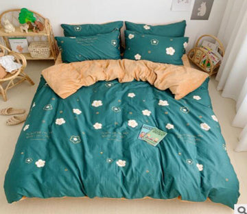 3D White Frangipani 18044 Bed Pillowcases Quilt