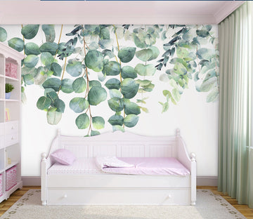 3D Green Leaves 020 Wall Murals Wallpaper AJ Wallpaper 2 