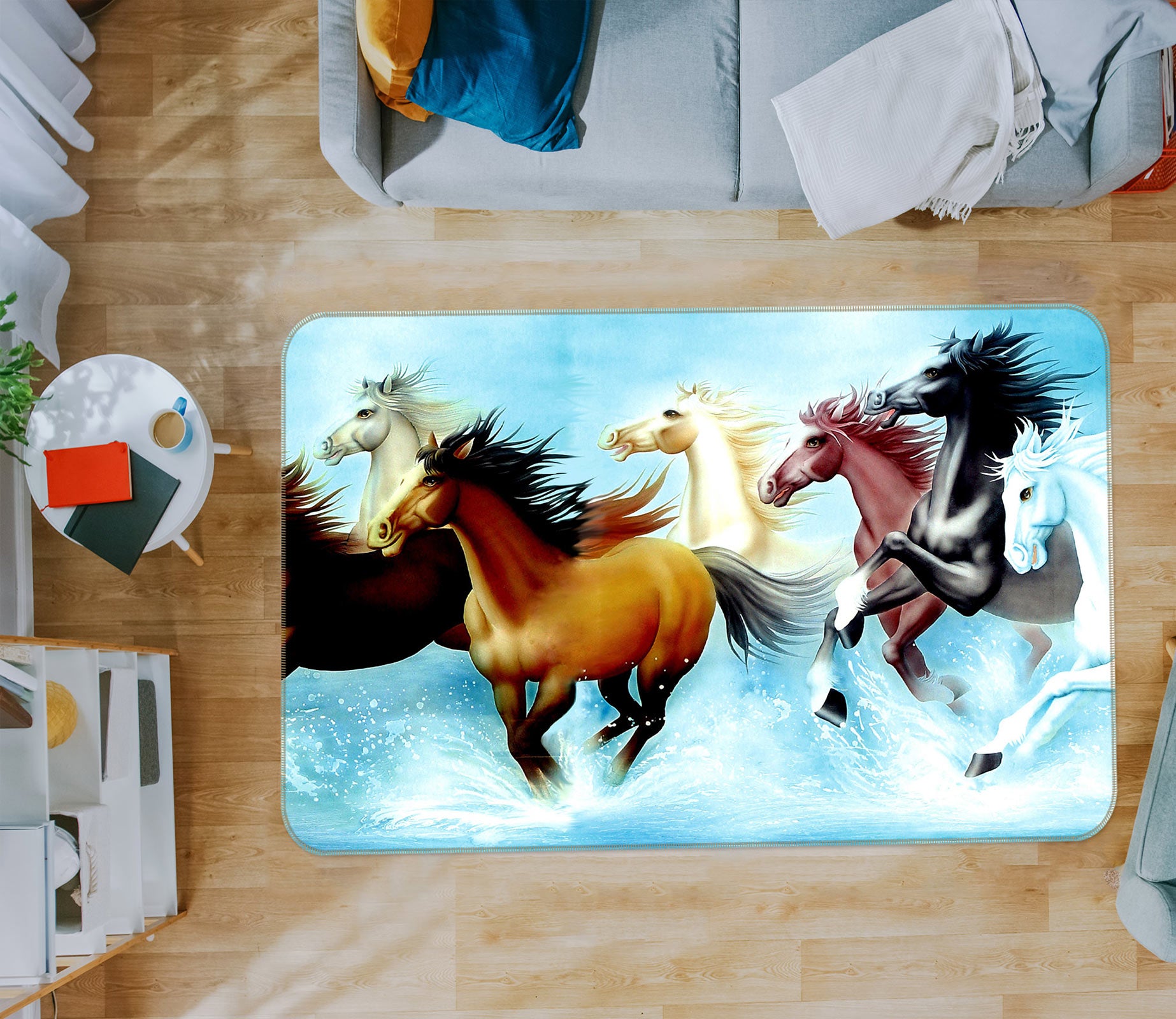 3D Horse Group 76031 Non Slip Rug Mat