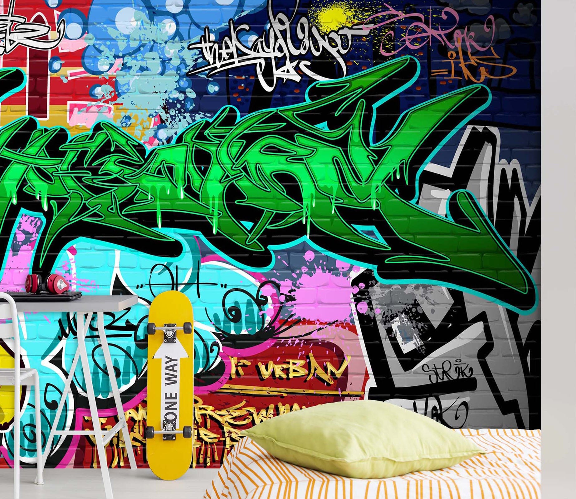 3D Graffiti Wall Painting 043 Wall Murals Wallpaper AJ Wallpaper 2 